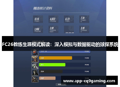 FC26教练生涯模式解读：深入模拟与数据驱动的球探系统